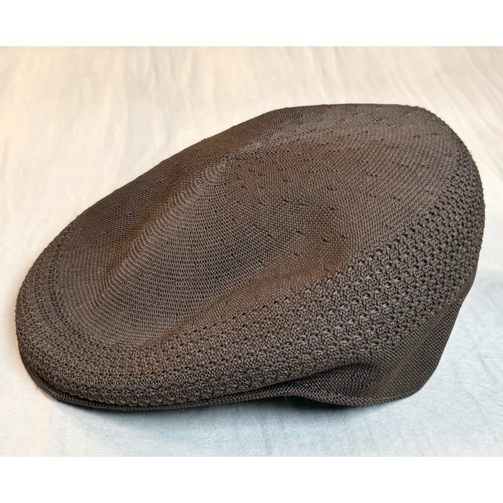 Kangol Ventair 502 Flat Cap Mens L XL Brown newsboy